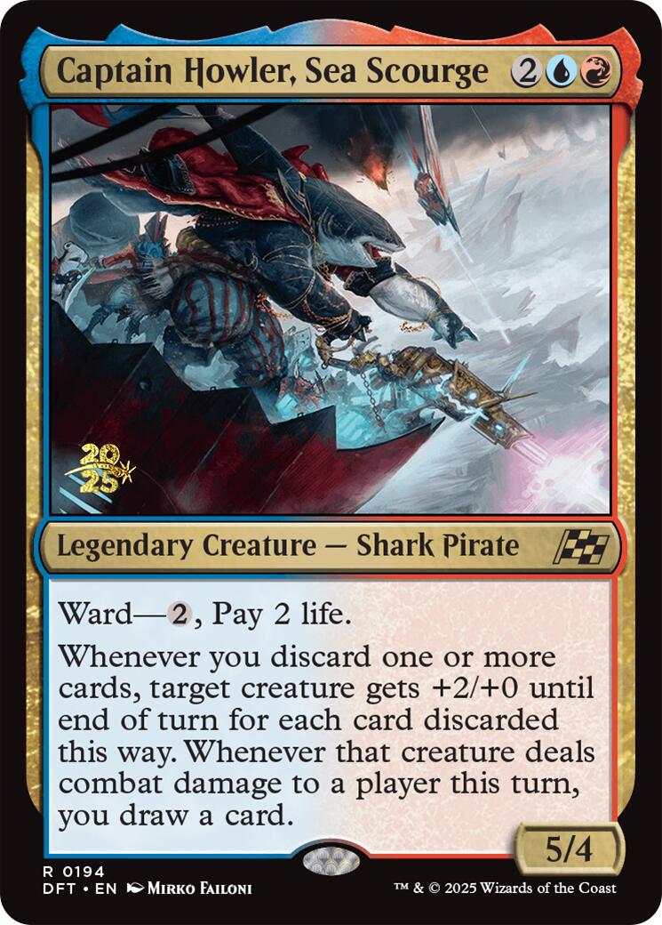 Captain Howler, Sea Scourge [Aetherdrift Prerelease Promos] | Gamers Paradise