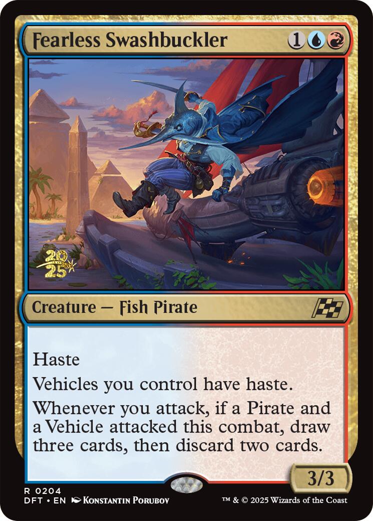 Fearless Swashbuckler [Aetherdrift Prerelease Promos] | Gamers Paradise