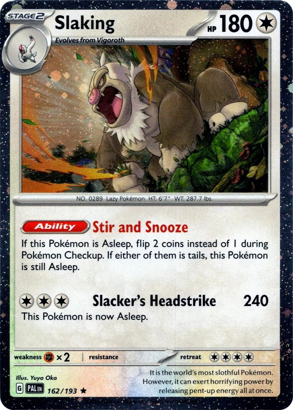 Slaking (162/193) (Cosmos Holo) [Scarlet & Violet: Paldea Evolved] | Gamers Paradise