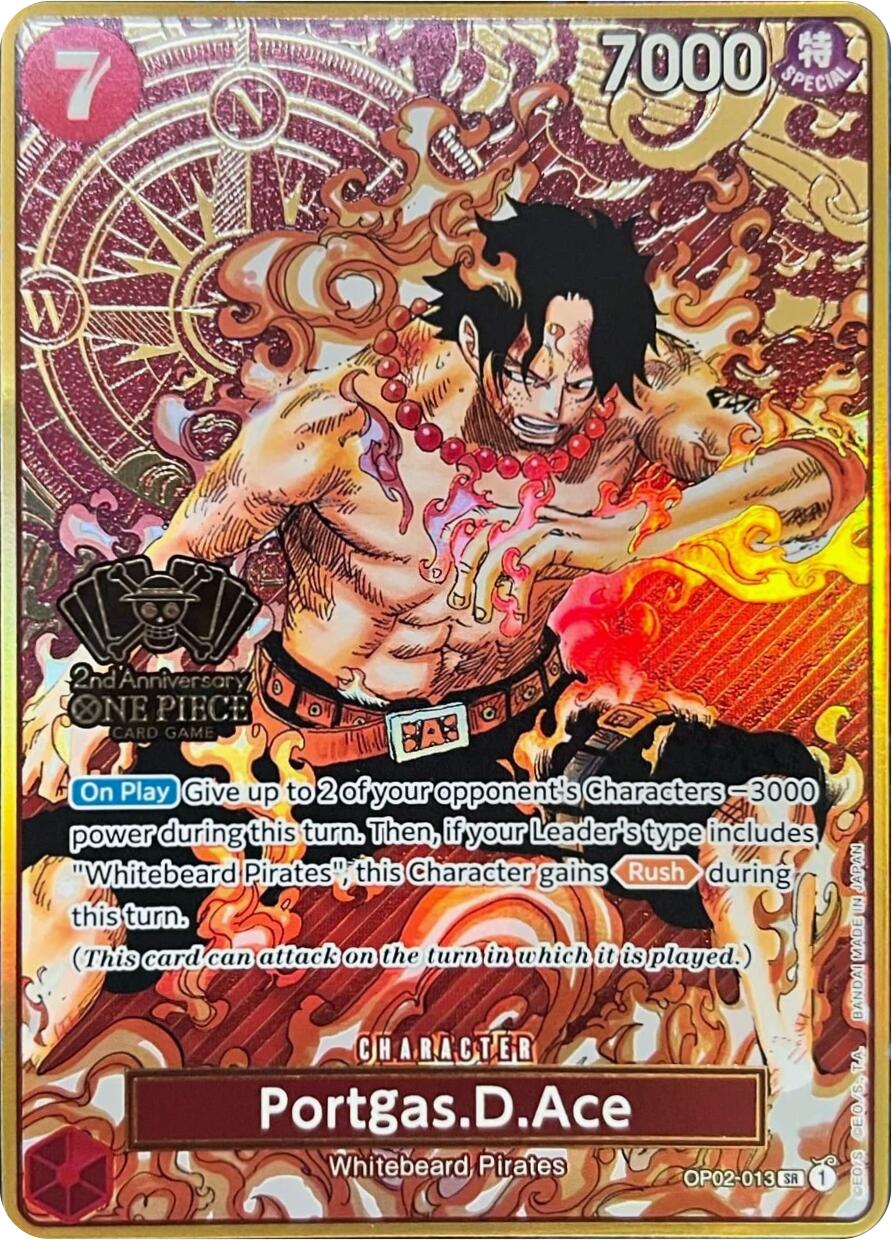 Portgas.D.Ace (Japanese Version 2nd Anniversary Set) [One Piece Promotion Cards] | Gamers Paradise