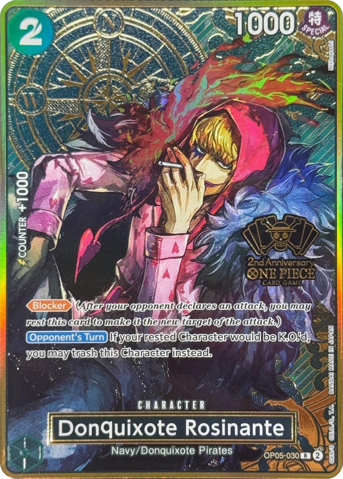 Donquixote Rosinante (Japanese Version 2nd Anniversary Set) [One Piece Promotion Cards] | Gamers Paradise