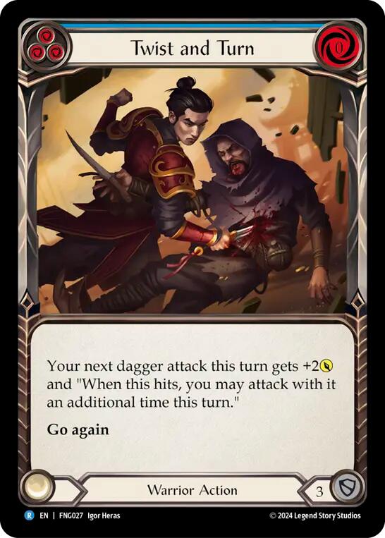 Twist and Turn (Blue) [FNG027] (The Hunted Fang Blitz Deck) | Gamers Paradise