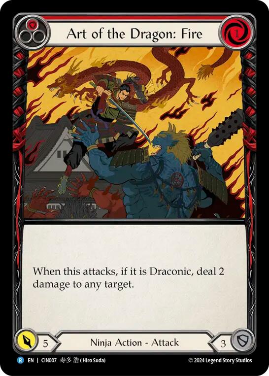 Art of the Dragon: Fire [CIN007] (The Hunted Cindra Blitz Deck) | Gamers Paradise