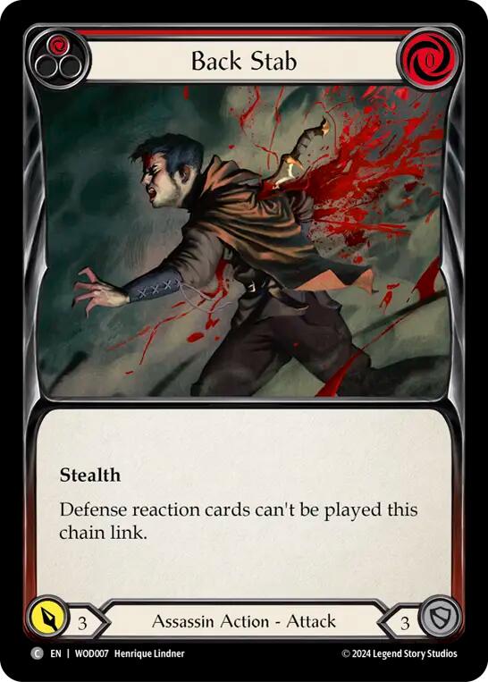 Back Stab (Red) [WOD007] (The Hunted Arakni, Web of Deceit Blitz Deck) | Gamers Paradise