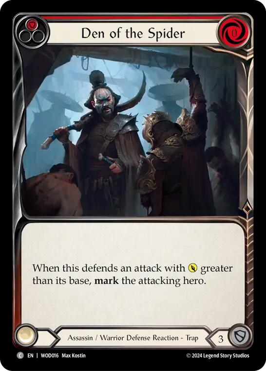 Den of the Spider (Red) [WOD016] (The Hunted Arakni, Web of Deceit Blitz Deck) | Gamers Paradise