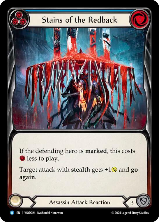 Stains of the Redback (Blue) [WOD024] (The Hunted Arakni, Web of Deceit Blitz Deck) | Gamers Paradise