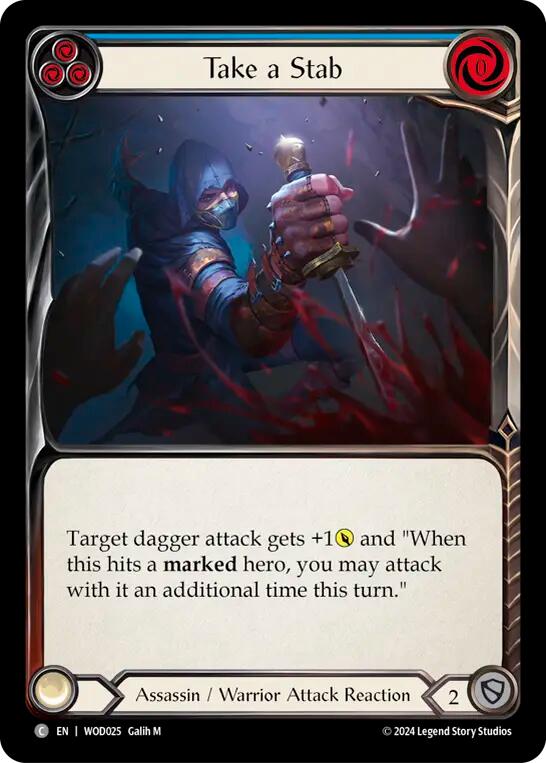 Take a Stab (Blue) [WOD025] (The Hunted Arakni, Web of Deceit Blitz Deck) | Gamers Paradise