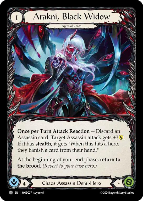 Arakni, Black Widow [WOD027//WOD028] (The Hunted Arakni, Web of Deceit Blitz Deck) | Gamers Paradise