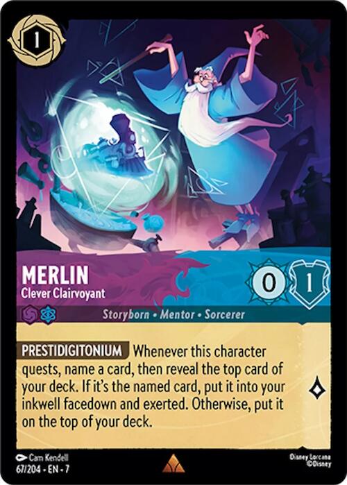 Merlin - Clever Clairvoyant (67/204) [Archazia's Island] | Gamers Paradise