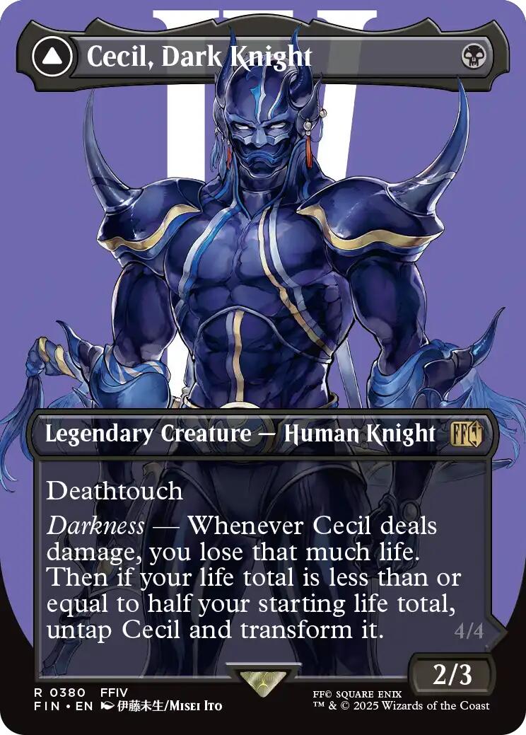 Cecil, Dark Knight // Cecil, Redeemed Paladin (Borderless) [FINAL FANTASY] | Gamers Paradise