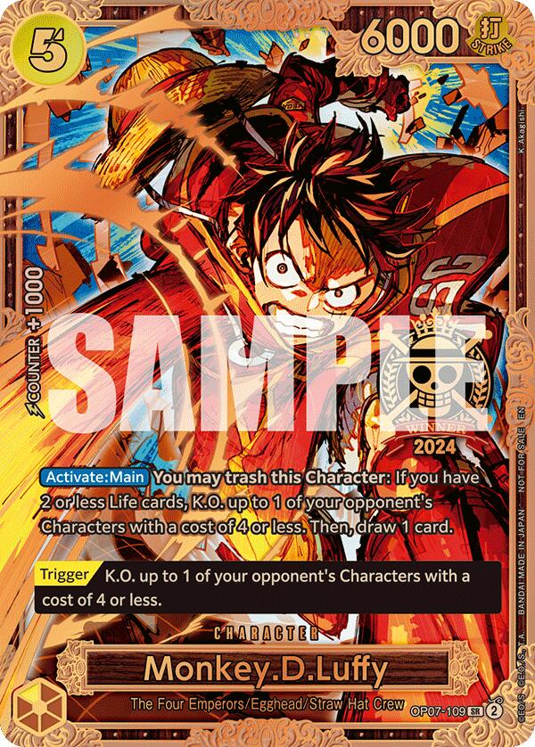 Monkey.D.Luffy (Championship 2024 World Final 3rd Place) [One Piece Promotion Cards] | Gamers Paradise