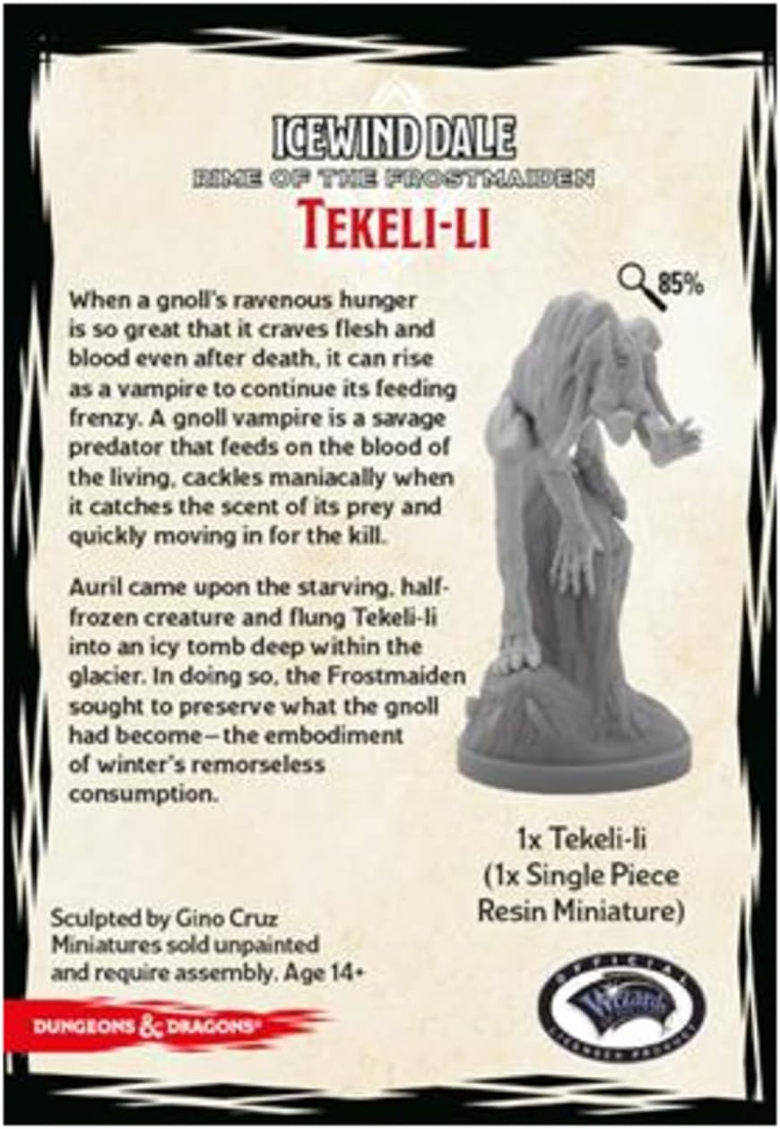 D&D Collector's Series: Tekeli - Li, Icewind Dale Rime of The Frostmaiden | Gamers Paradise