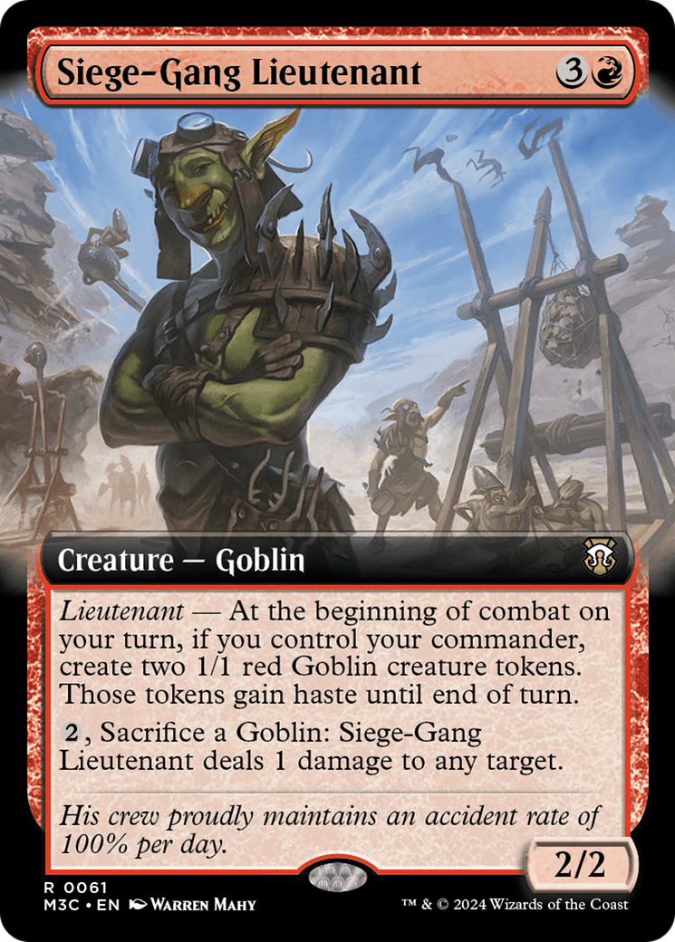 Siege-Gang Lieutenant (Extended Art) [Modern Horizons 3 Commander] | Gamers Paradise