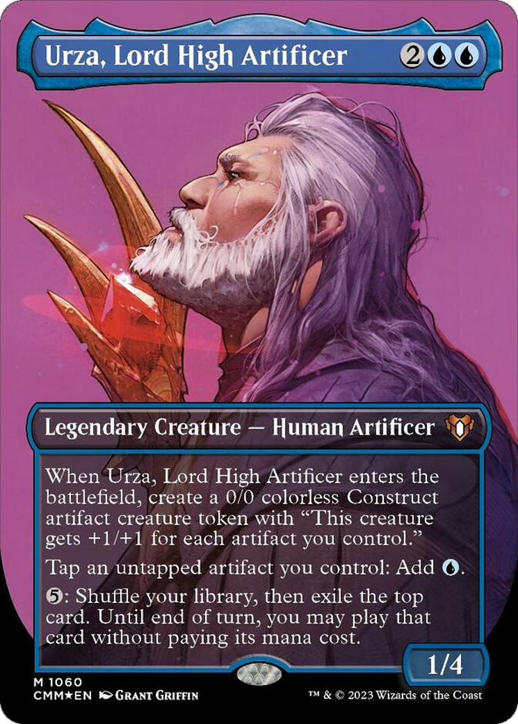 Urza, Lord High Artificer (Borderless Textured Foil Frame Break) [Commander Masters] | Gamers Paradise
