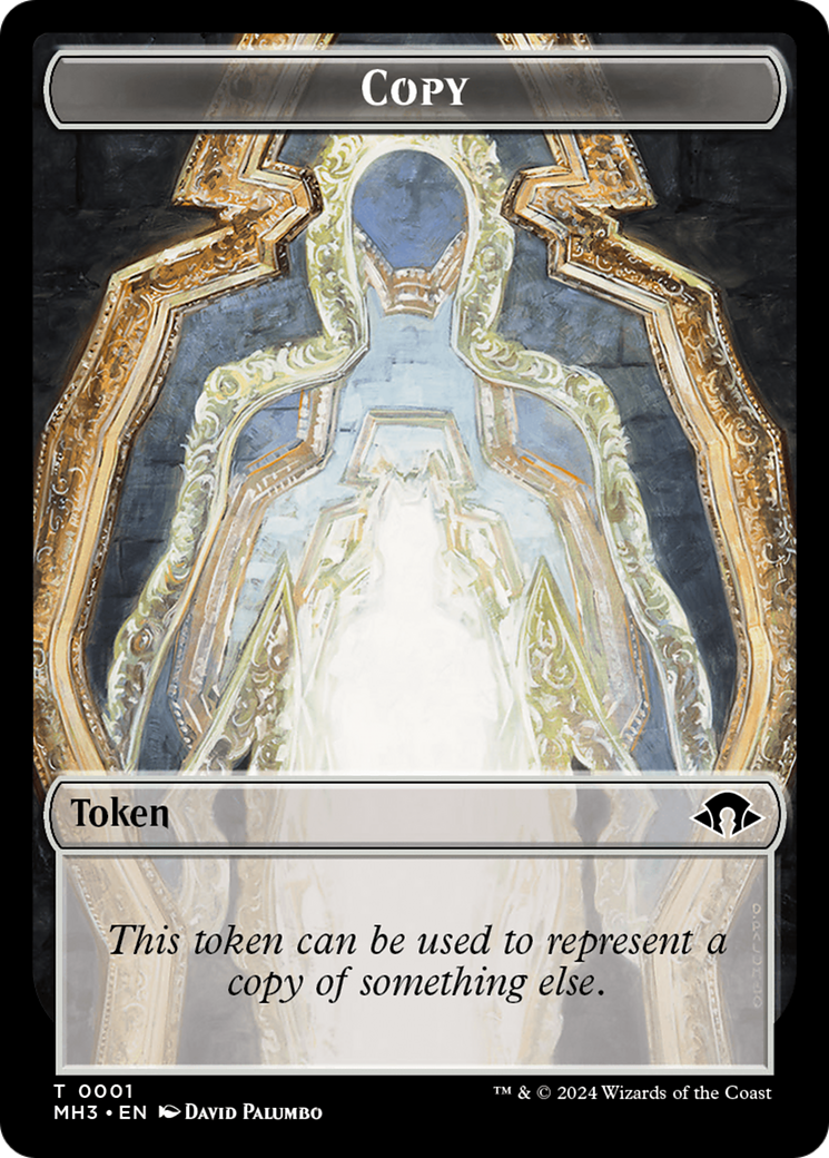 Copy (Ripple Foil) // Eldrazi Angel Double-Sided Token [Modern Horizons 3 Commander Tokens] | Gamers Paradise