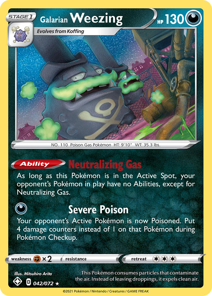 Galarian Weezing (042/072) [Sword & Shield: Shining Fates] | Gamers Paradise