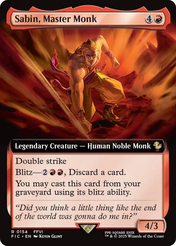 Sabin, Master Monk (Extended Art) [FINAL FANTASY Commander] | Gamers Paradise