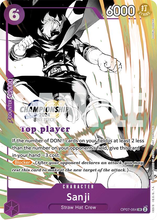 Sanji (Championship 2024 Top Player Pack Vol. 2) [One Piece Promotion Cards] | Gamers Paradise