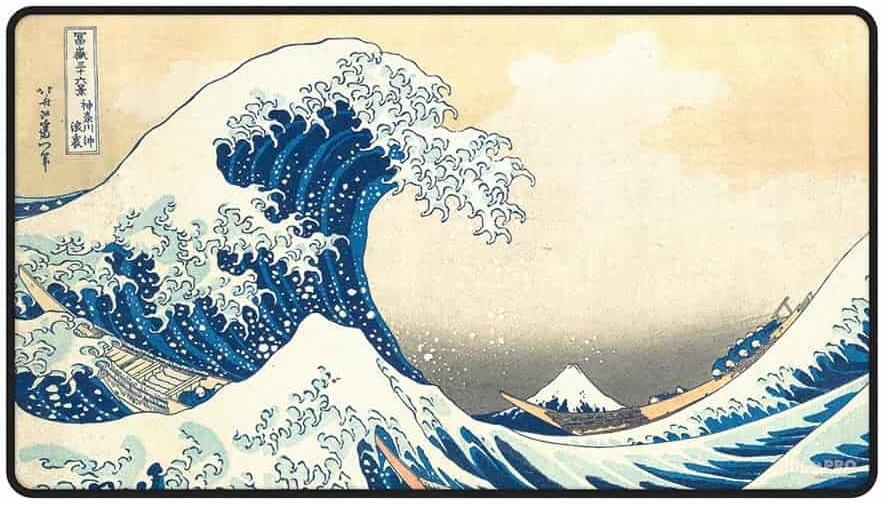 Ultra PRO: Black-Stitched Playmat - Fine Art (The Great Wave Off Kanagawa) | Gamers Paradise
