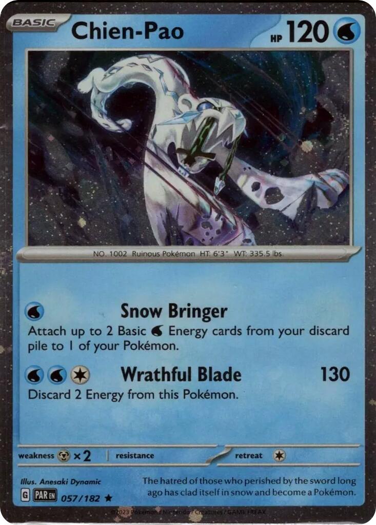 Chien-Pao (057/182) (Cosmos Holo) [Scarlet & Violet: Paradox Rift] | Gamers Paradise