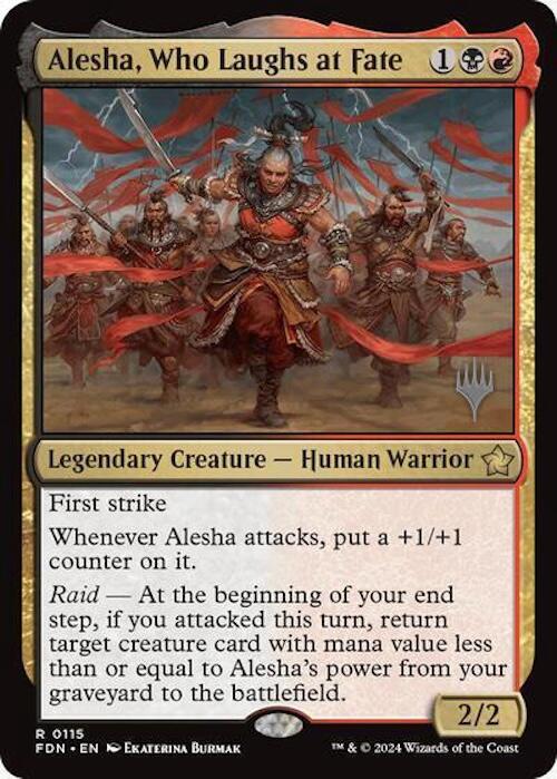 Alesha, Who Laughs at Fate (Promo Pack) [Foundations Promos] | Gamers Paradise