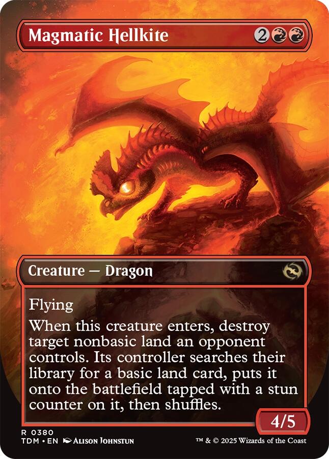 Magmatic Hellkite (Borderless) [Tarkir: Dragonstorm] | Gamers Paradise