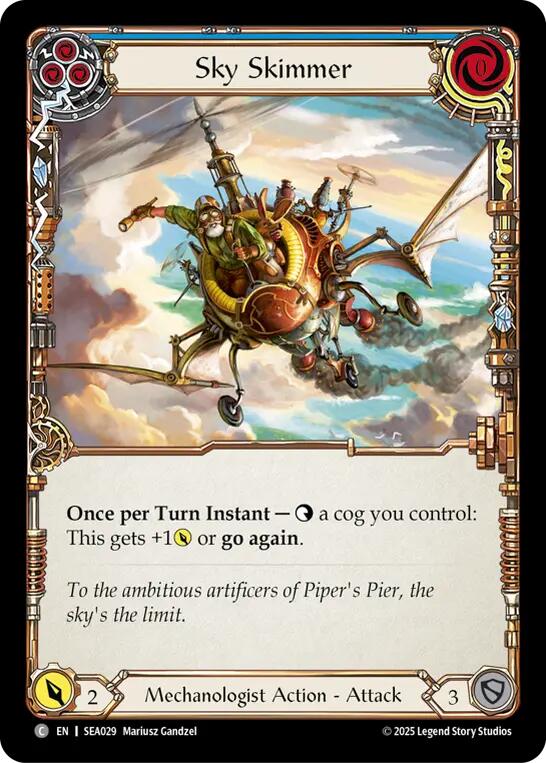 Sky Skimmer (Blue) [SEA029] (High Seas)  Rainbow Foil | Gamers Paradise