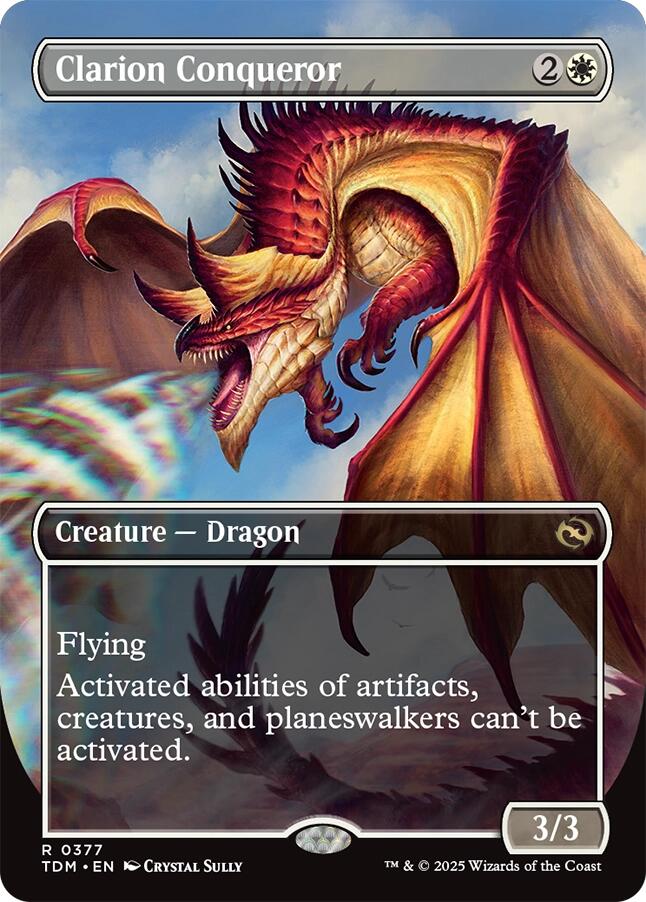 Clarion Conqueror (Borderless) [Tarkir: Dragonstorm] | Gamers Paradise