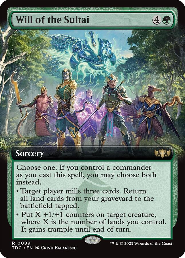 Will of the Sultai (Extended Art) [Tarkir: Dragonstorm Commander] | Gamers Paradise