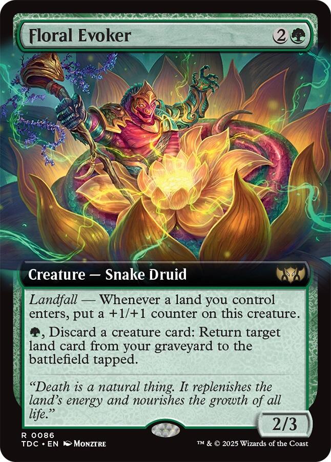 Floral Evoker (Extended Art) [Tarkir: Dragonstorm Commander] | Gamers Paradise