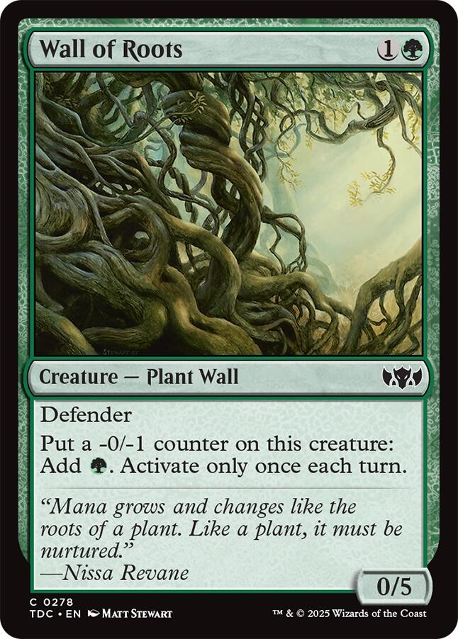 Wall of Roots [Tarkir: Dragonstorm Commander] | Gamers Paradise