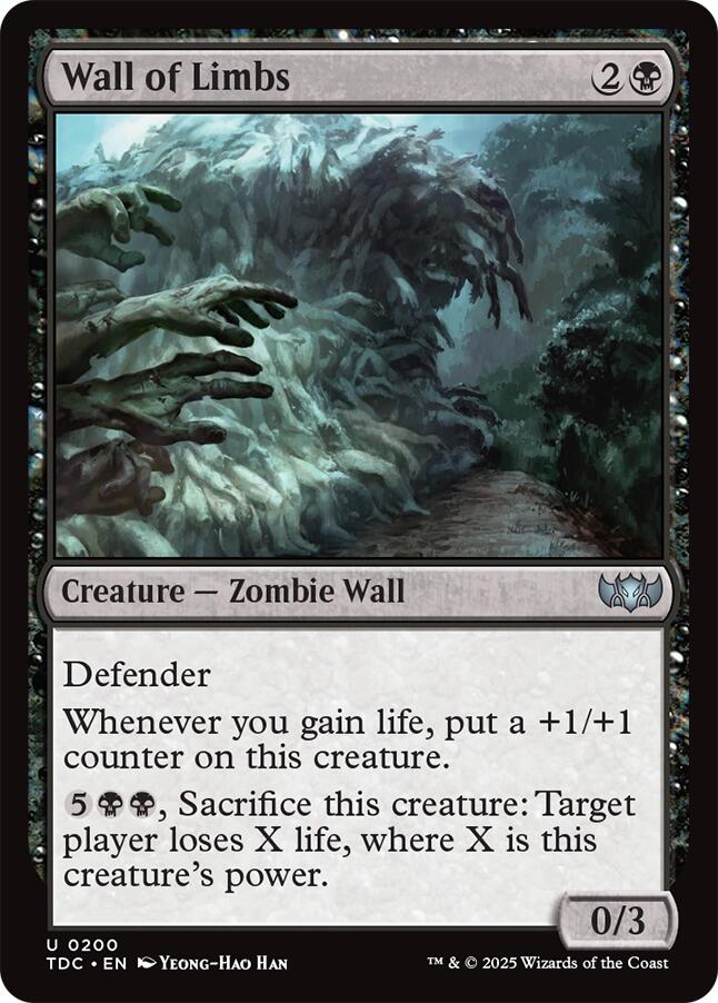 Wall of Limbs [Tarkir: Dragonstorm Commander] | Gamers Paradise