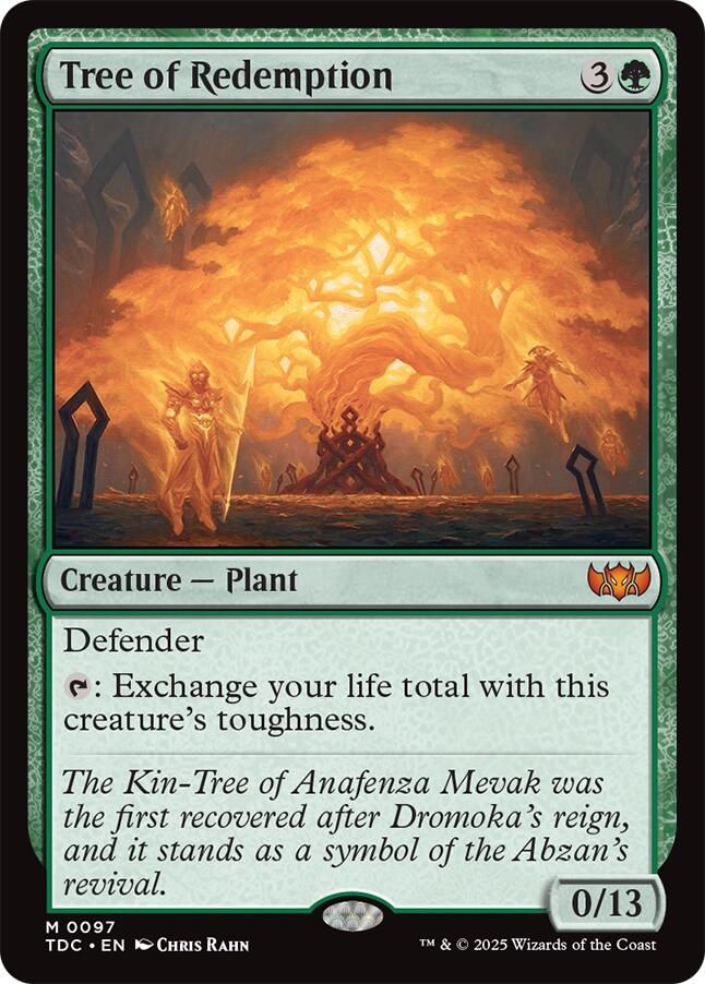 Tree of Redemption [Tarkir: Dragonstorm Commander] | Gamers Paradise
