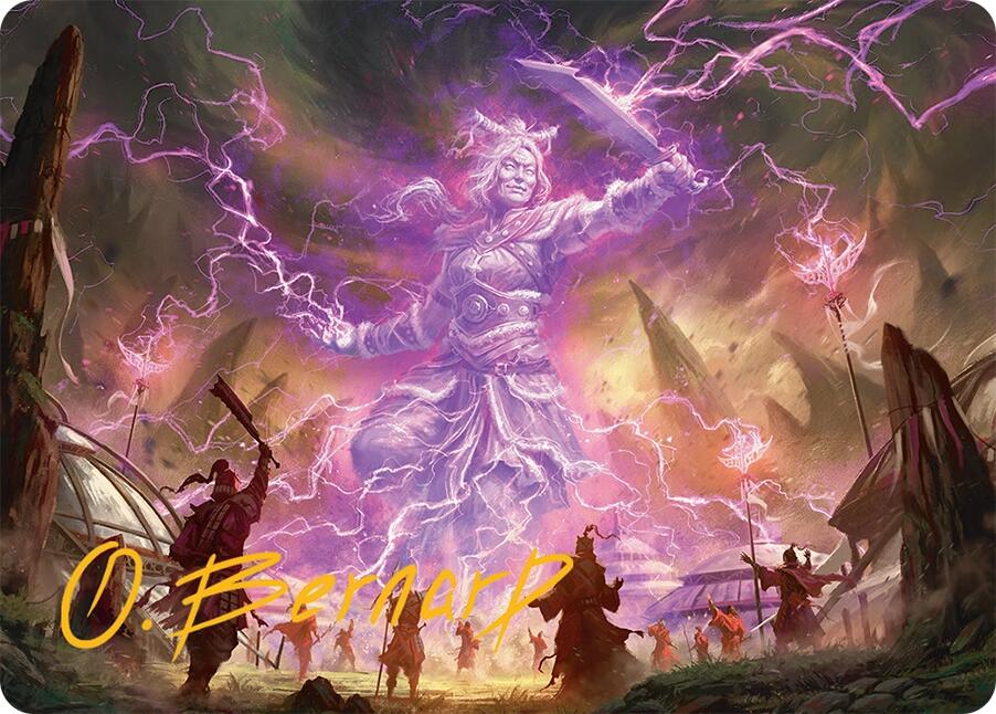 Smile at Death Art Card (4/54) (Gold-Stamped Signature) [Tarkir: Dragonstorm Art Series] | Gamers Paradise