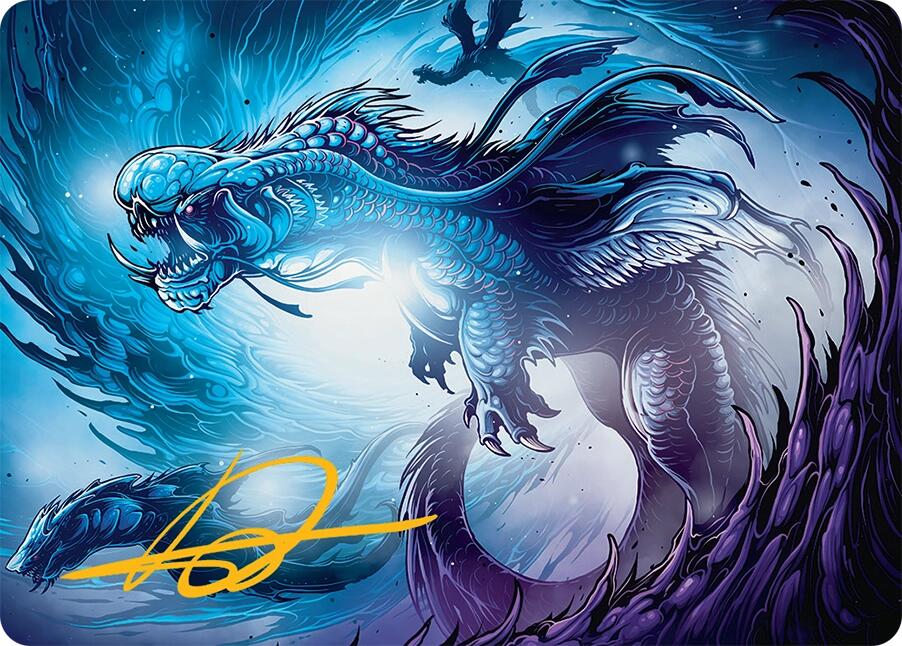 Roiling Dragonstorm Art Card (33/54) (Gold-Stamped Signature) [Tarkir: Dragonstorm Art Series] | Gamers Paradise