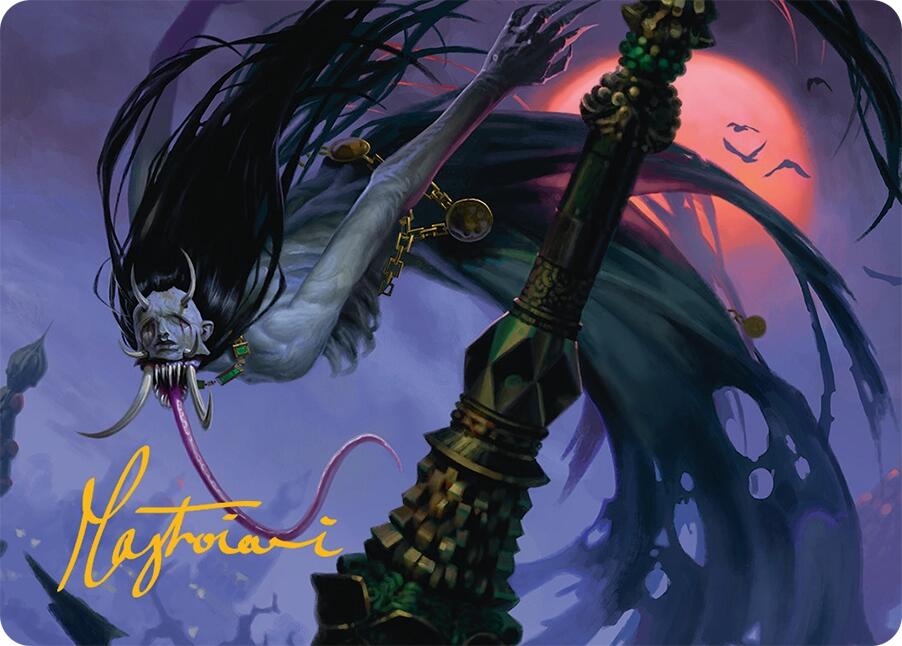 Qarsi Revenant Art Card (12/54) (Gold-Stamped Signature) [Tarkir: Dragonstorm Art Series] | Gamers Paradise