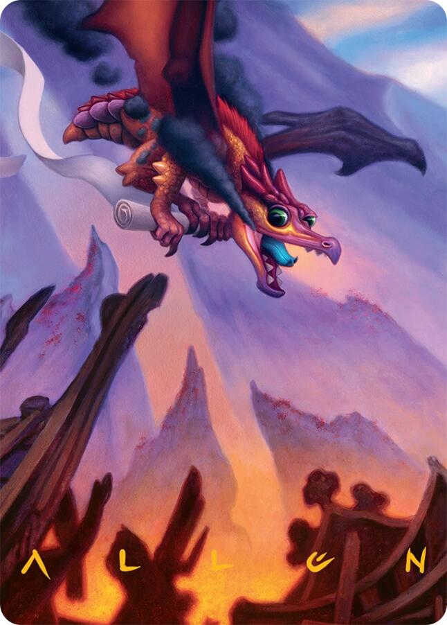Scavenger Regent Art Card (45/54) (Gold-Stamped Signature) [Tarkir: Dragonstorm Art Series] | Gamers Paradise