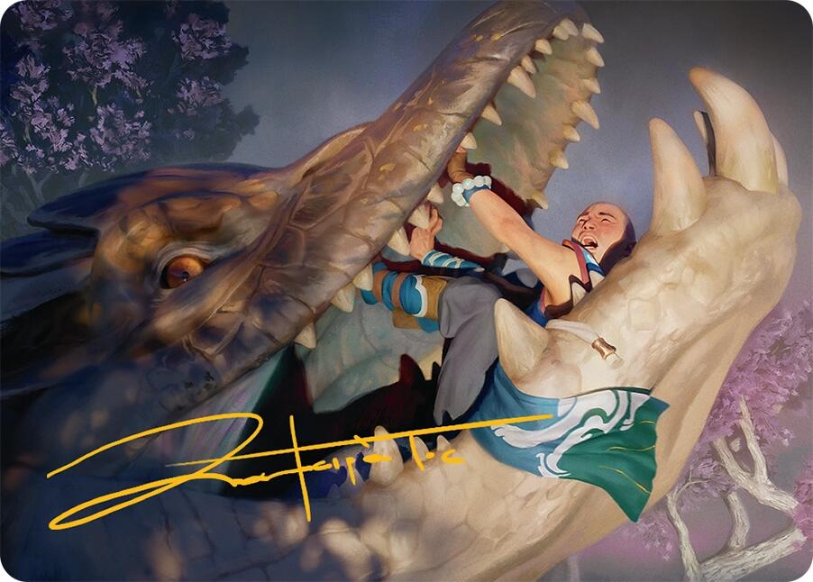 Jaws of Defeat Art Card (53/54) (Gold-Stamped Signature) [Tarkir: Dragonstorm Art Series] | Gamers Paradise