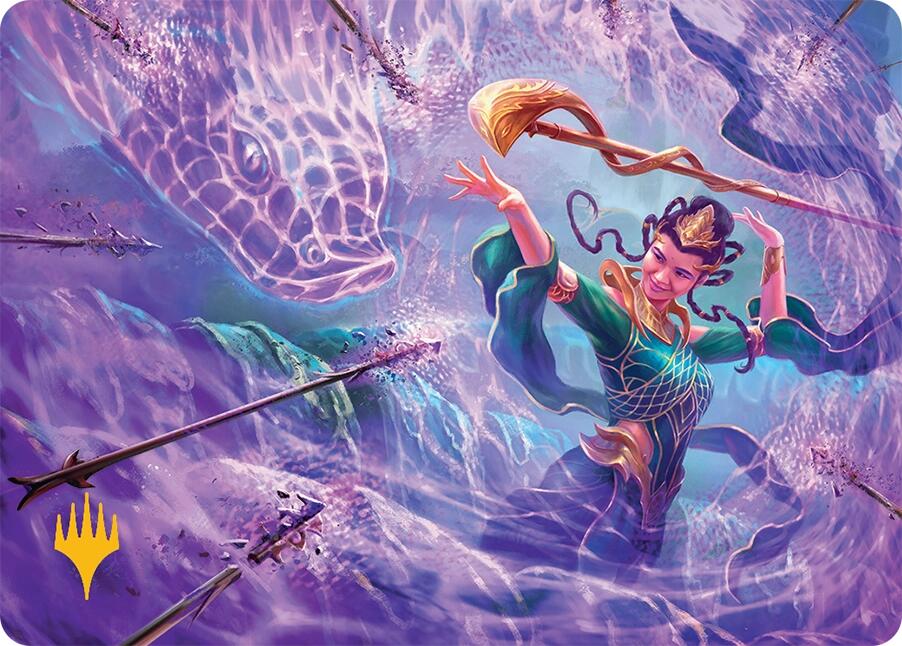 Snakeskin Veil Art Card (19/54) (Gold-Stamped Signature) [Tarkir: Dragonstorm Art Series] | Gamers Paradise