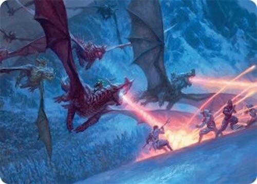 Dragonback Assault Art Card (22/54) [Tarkir: Dragonstorm Art Series] | Gamers Paradise