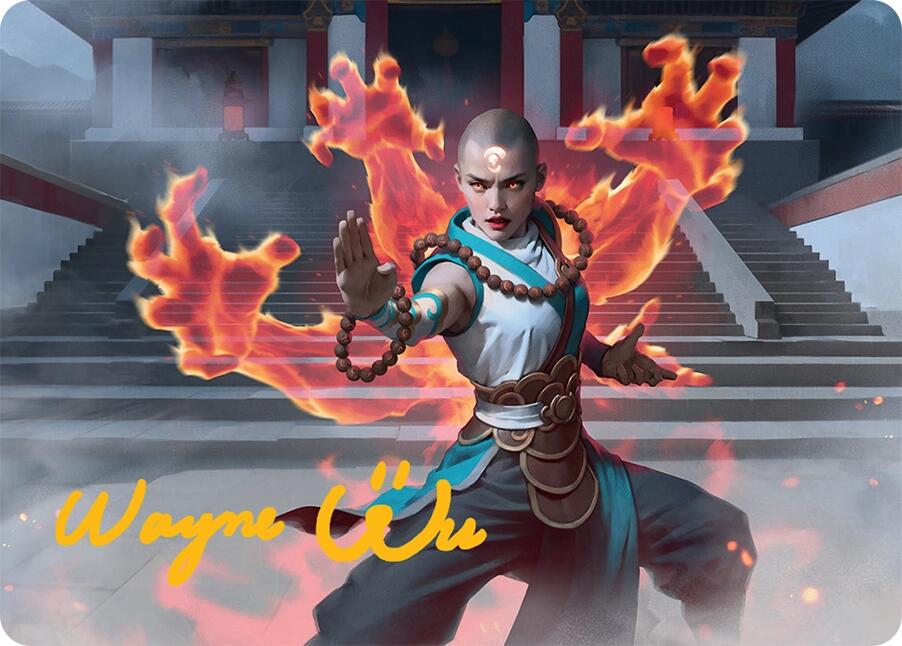 Flamehold Grappler Art Card (24/54) (Gold-Stamped Signature) [Tarkir: Dragonstorm Art Series] | Gamers Paradise