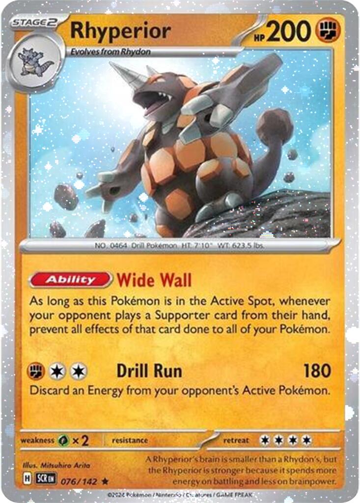 Rhyperior (076/142) (Cosmos Holo) [Scarlet & Violet: Stellar Crown] | Gamers Paradise