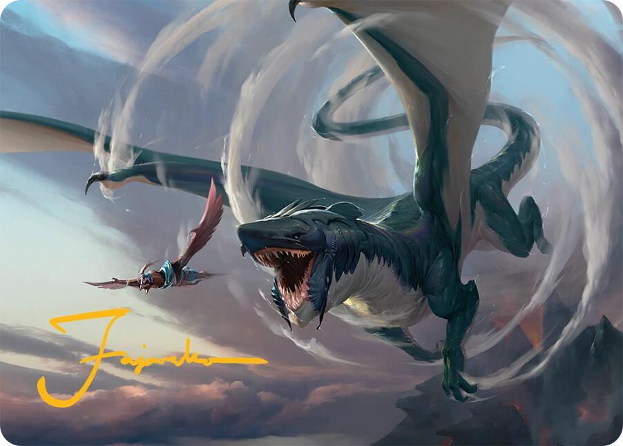 Whirlwing Stormbrood Art Card (27/54) (Gold-Stamped Signature) [Tarkir: Dragonstorm Art Series] | Gamers Paradise