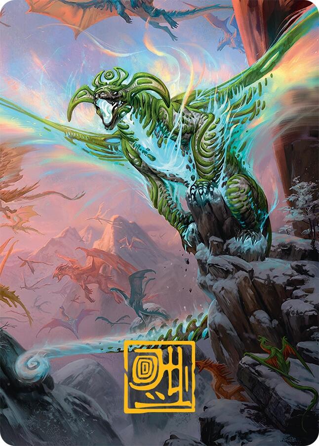 Ureni of the Unwritten Art Card (51/54) (Gold-Stamped Signature) [Tarkir: Dragonstorm Art Series] | Gamers Paradise