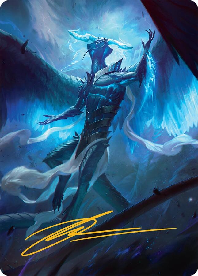 Ugin, Eye of the Storms Art Card (1/54) (Gold-Stamped Signature) [Tarkir: Dragonstorm Art Series] | Gamers Paradise