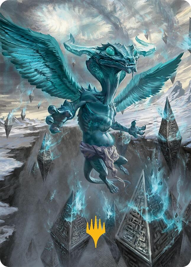 Ugin, Eye of the Storms Art Card (47/54) (Gold-Stamped Signature) [Tarkir: Dragonstorm Art Series] | Gamers Paradise