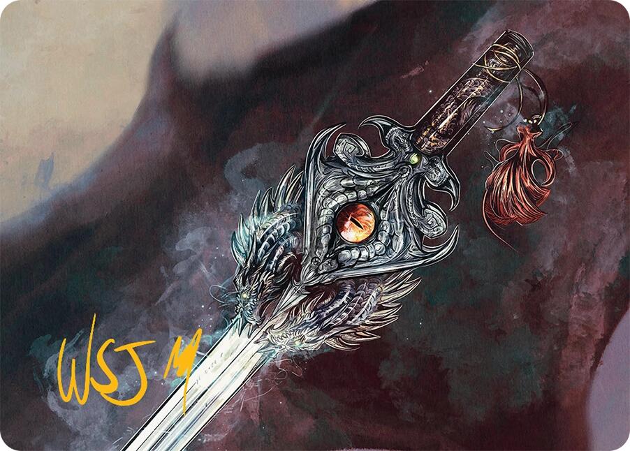 Dragonfire Blade Art Card (40/54) (Gold-Stamped Signature) [Tarkir: Dragonstorm Art Series] | Gamers Paradise