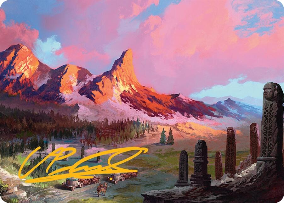 Rugged Highlands Art Card (29/54) (Gold-Stamped Signature) [Tarkir: Dragonstorm Art Series] | Gamers Paradise