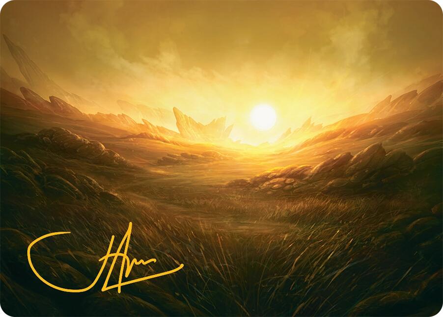 Plains Art Card (31/54) (Gold-Stamped Signature) [Tarkir: Dragonstorm Art Series] | Gamers Paradise