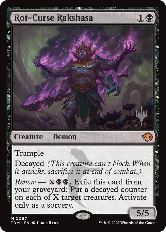 Rot-Curse Rakshasa [Tarkir: Dragonstorm Promos] | Gamers Paradise